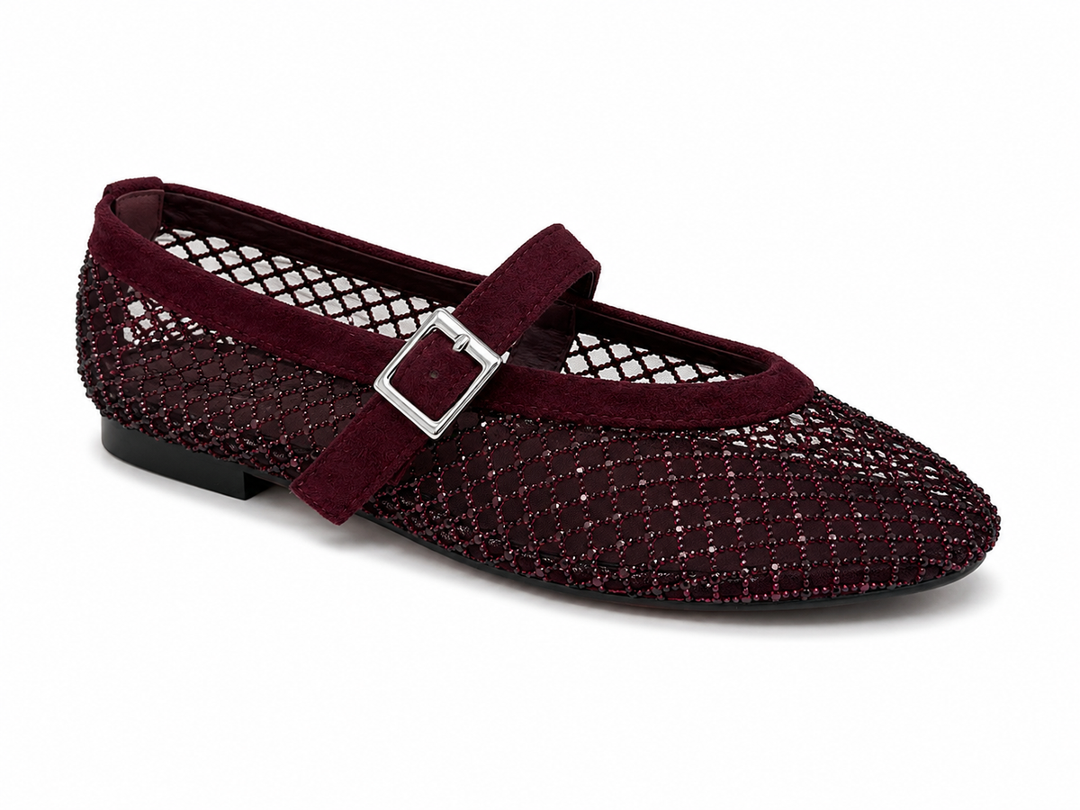 Ballerine Nora strass 2.0 Bordeaux