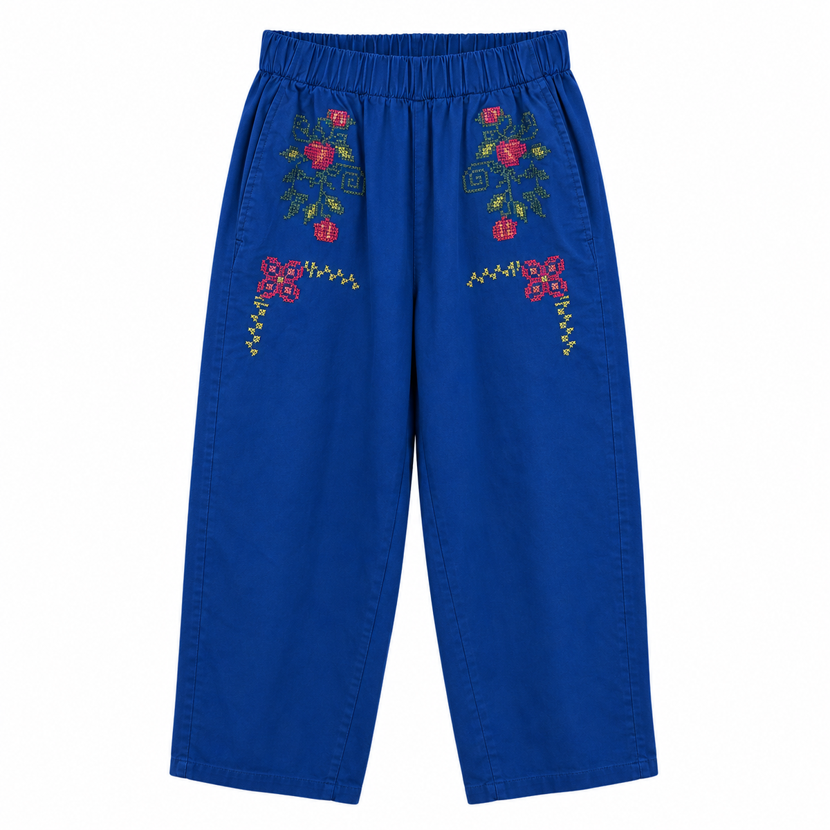 Pantalon broderie marine