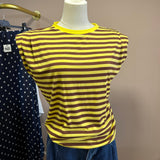 Marinière à épaulettes jaune