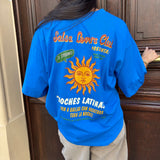 T-shirt Salsa bleu et chocolat