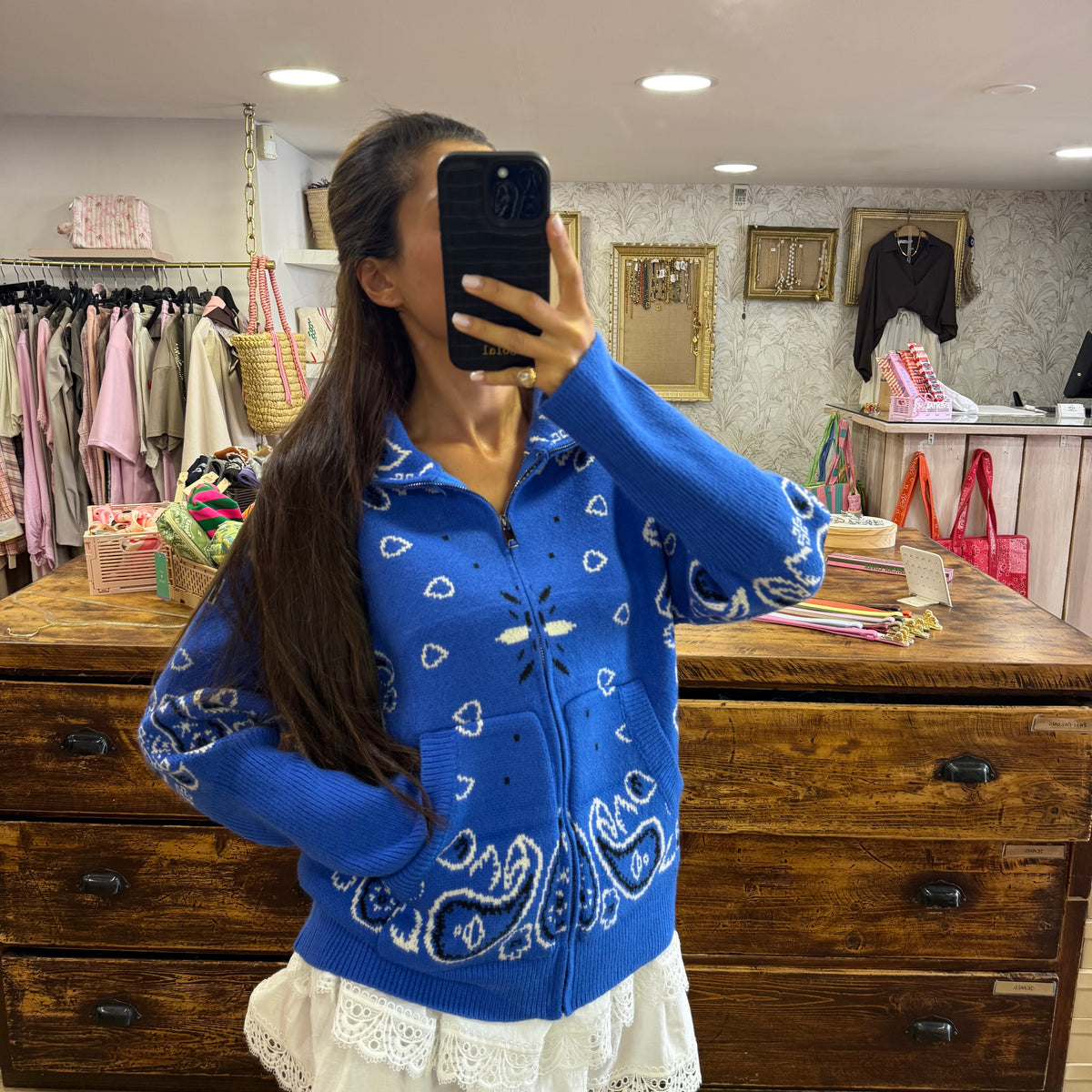 Gilet Bandana Bleu Cobalt