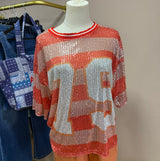 T-shirt Baseball strass
