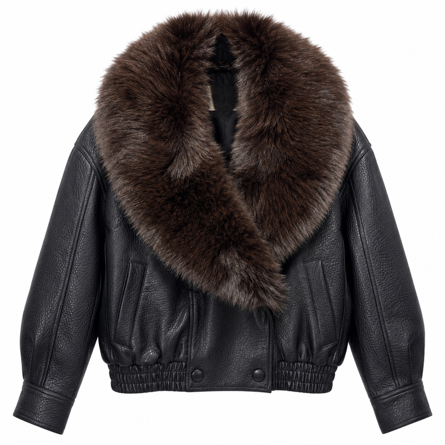 Veste Sophia noir et Choco