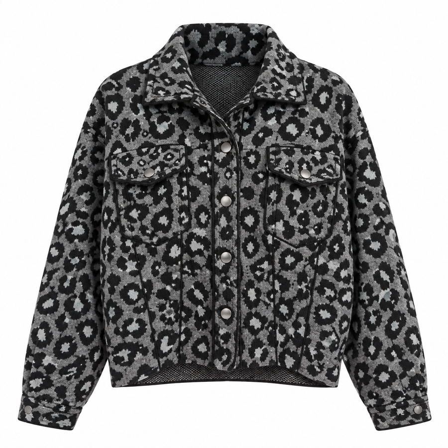 Veste Léopard gris