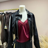 Gilet similicuir noir