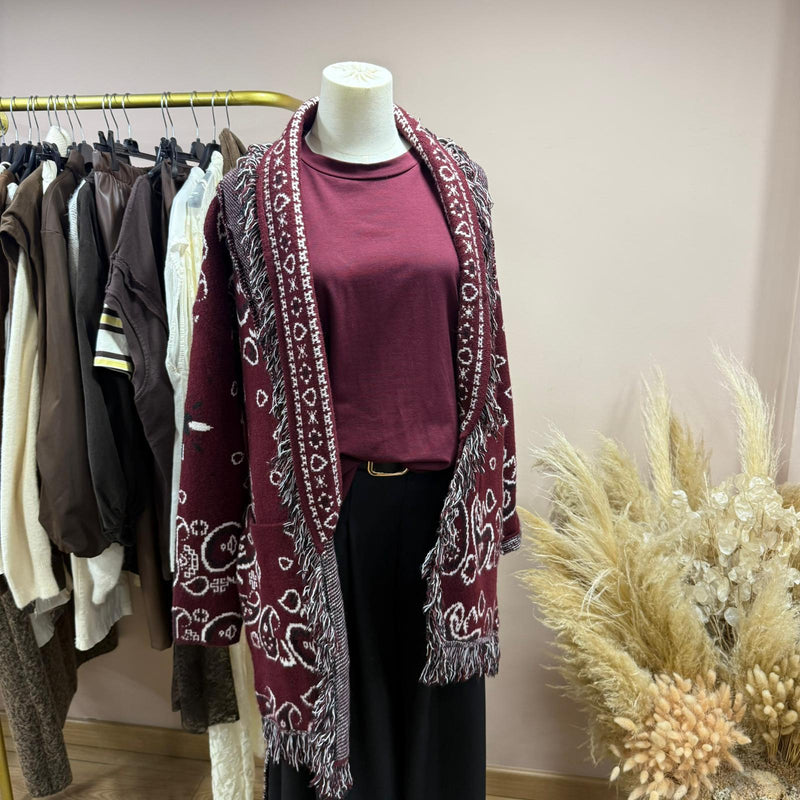 Gilet bandana bordeaux