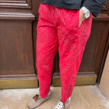 Pantalon Bandana rouge vif