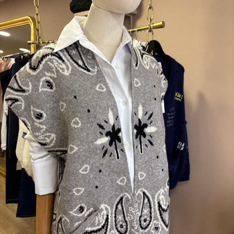 Gilet bandana gris