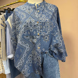 Chemise Bandana bleu