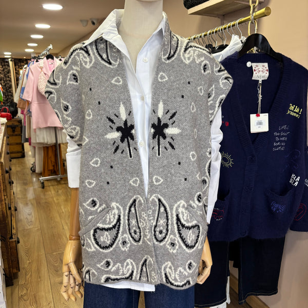 Gilet bandana gris