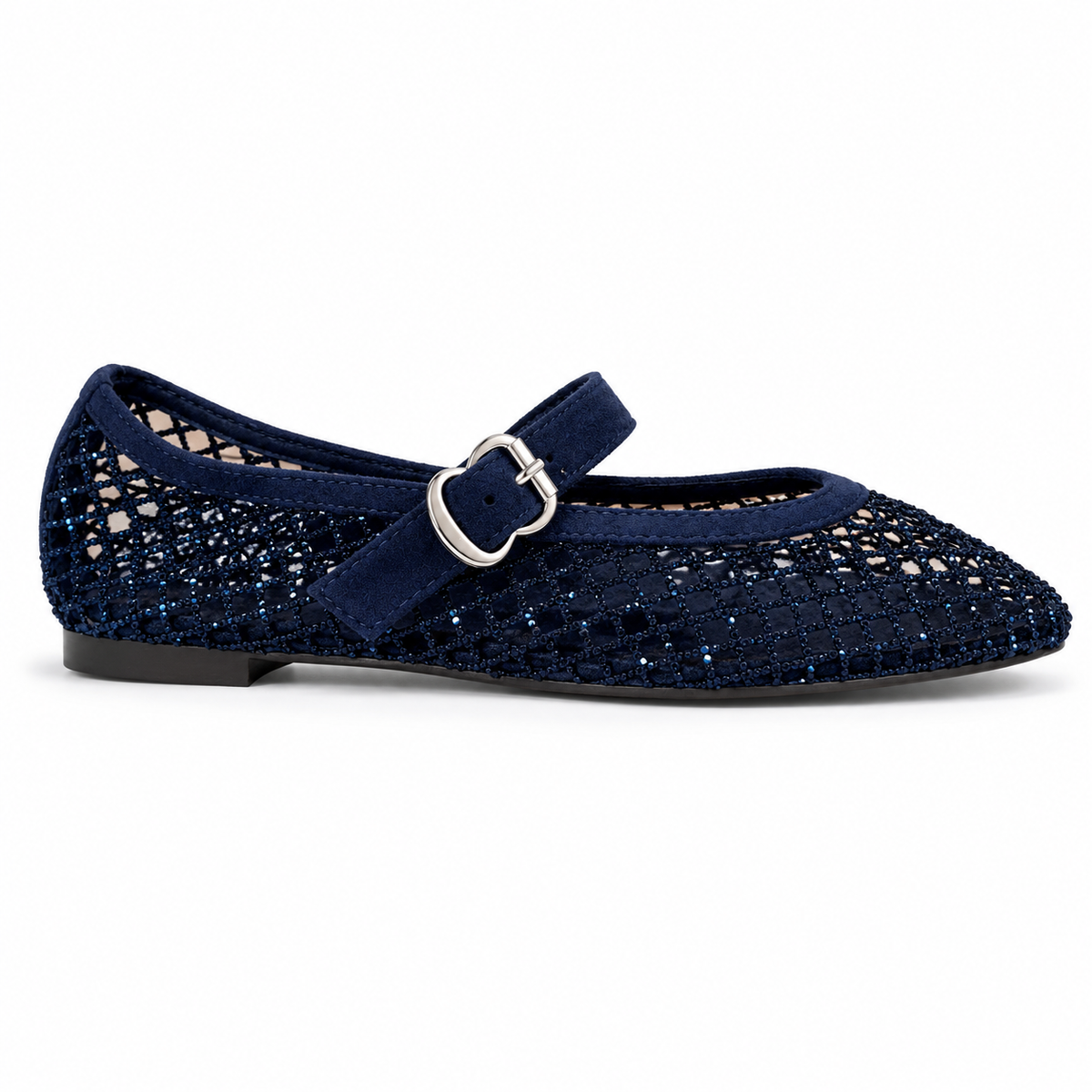 Ballerine Nora strass 2.0 Bleu marine