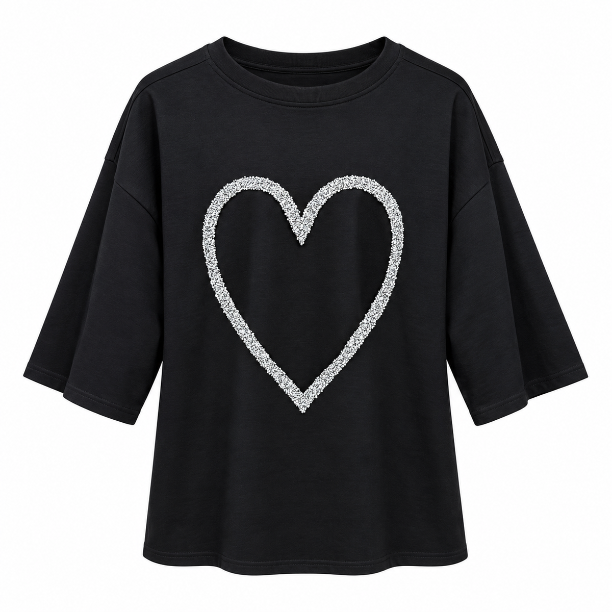 Tee shirt Heart Noir