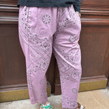Pantalon Bandana vieux rose