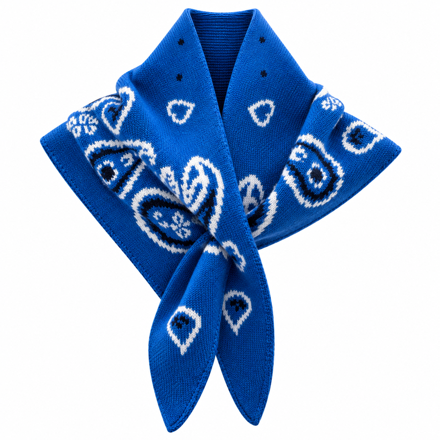 Tour de cou bleu cobalt
