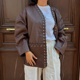 Veste oversize tressée