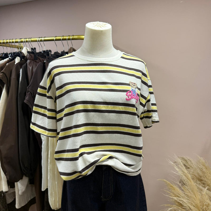 T-shirt baby ourson jaune