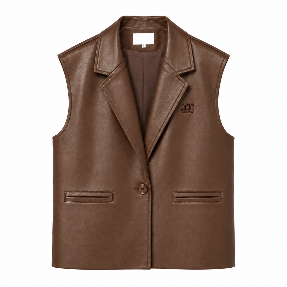 Gilet sans manche café
