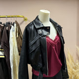 Gilet similicuir noir