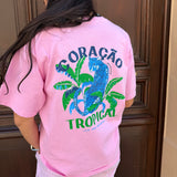 T-shirt tropical rose