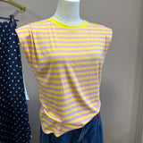 Marinière à épaulettes rose