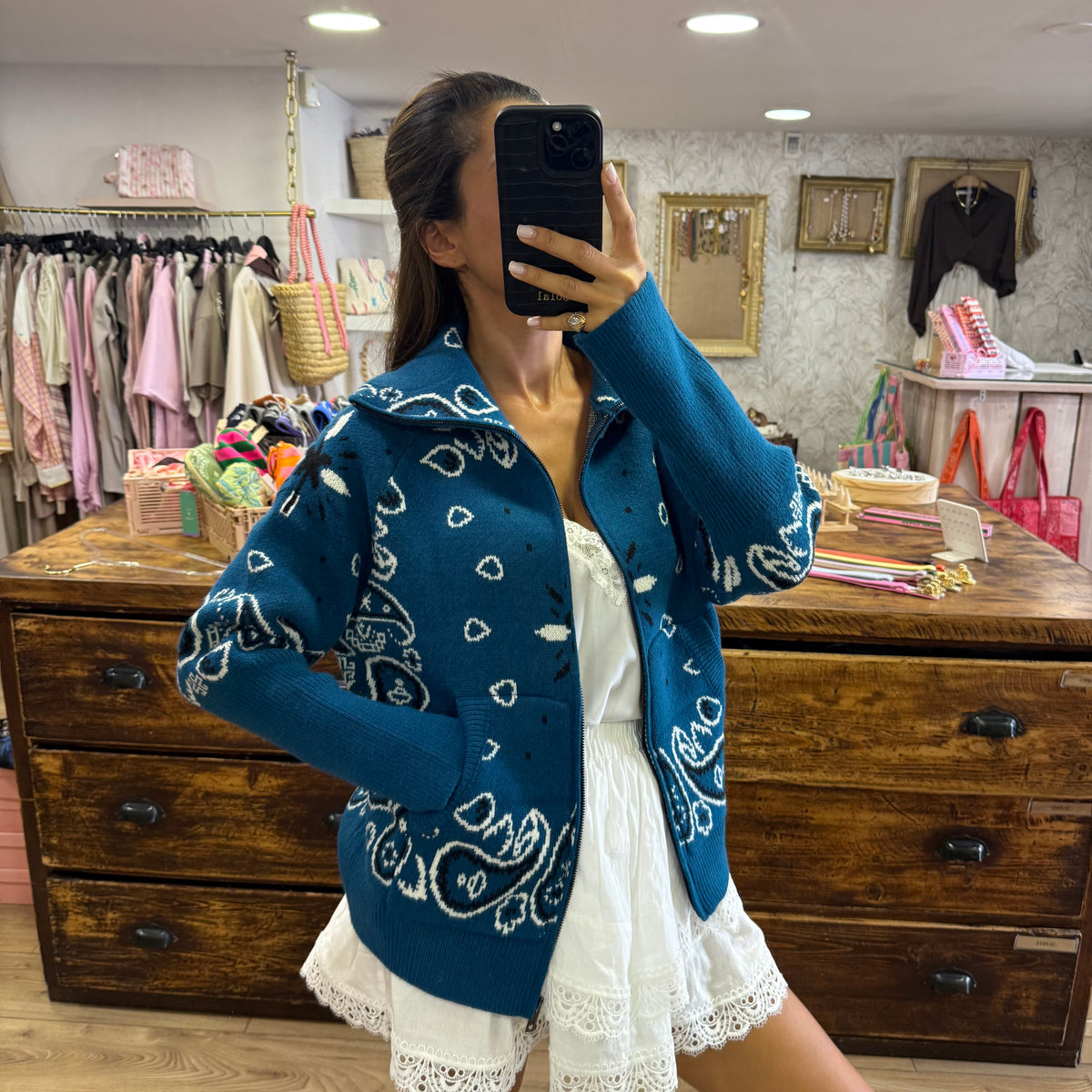 Gilet Bandana Bleu Petrole