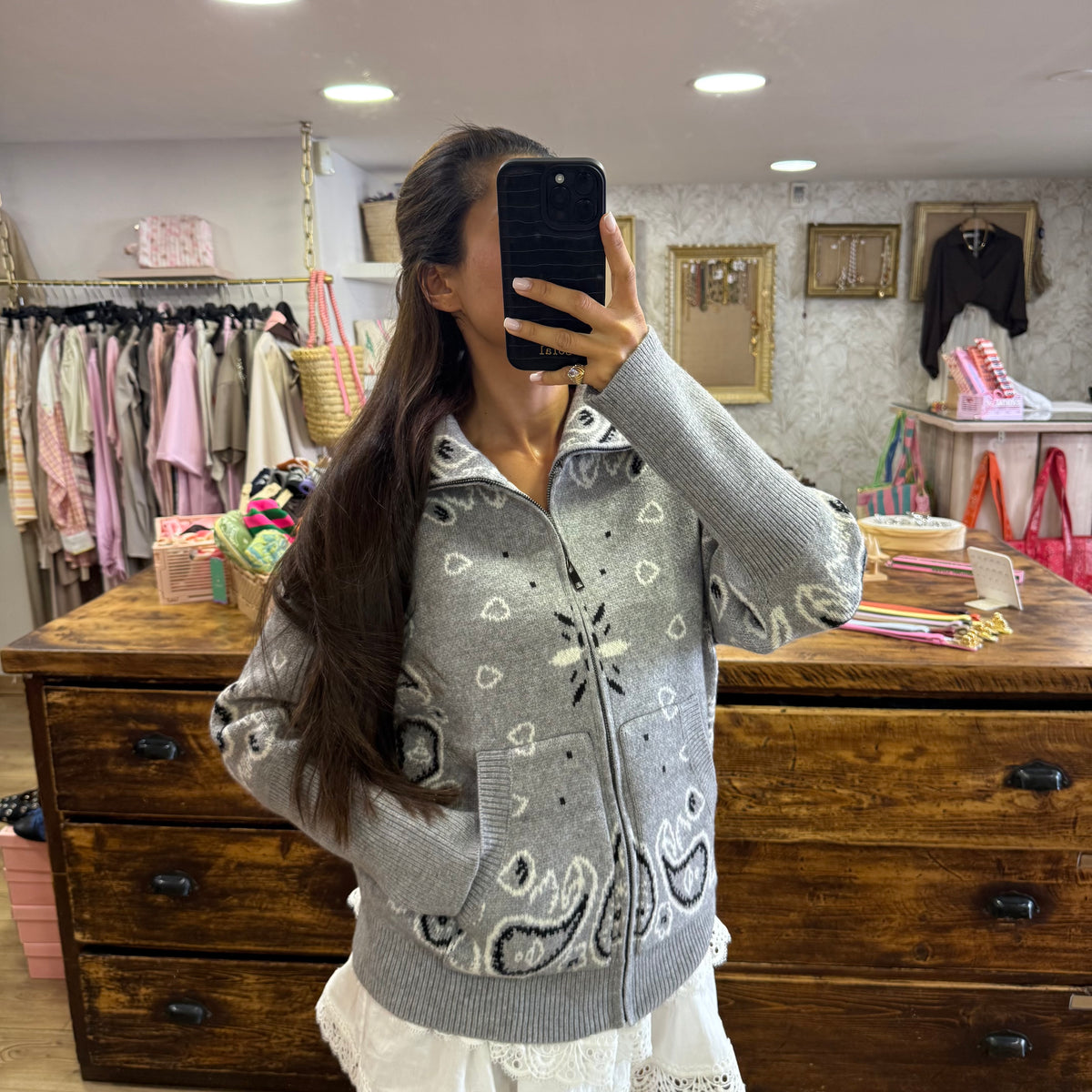 Gilet Bandana Gris