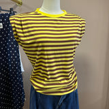 Marinière à épaulettes jaune