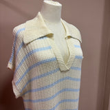 Robe maille bleu