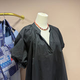 Robe manche bouffante noir