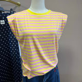 Marinière à épaulettes rose