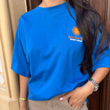 T-shirt Salsa bleu et chocolat