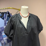 Robe manche bouffante noir