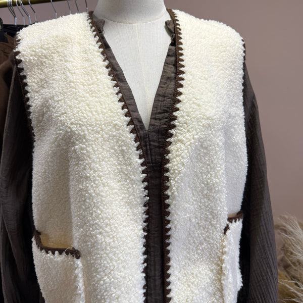 Gilet Curly White