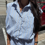 Ensemble à rayures bleu clair