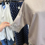 T-shirt Dentelle taupe