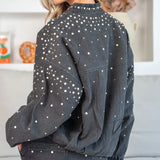 Veste perle en jean gris