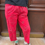 Pantalon Bandana rouge vif