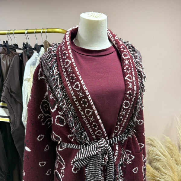 Gilet bandana bordeaux