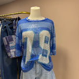 T-shirt Baseball strass