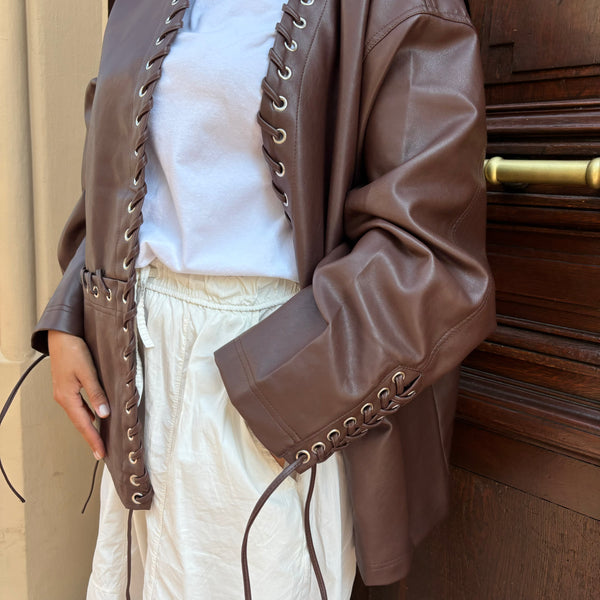 Veste oversize tressée