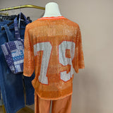 T-shirt Baseball strass