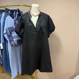 Robe manche bouffante noir