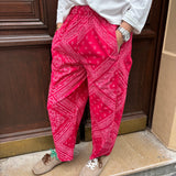 Pantalon Bandana rouge framboise