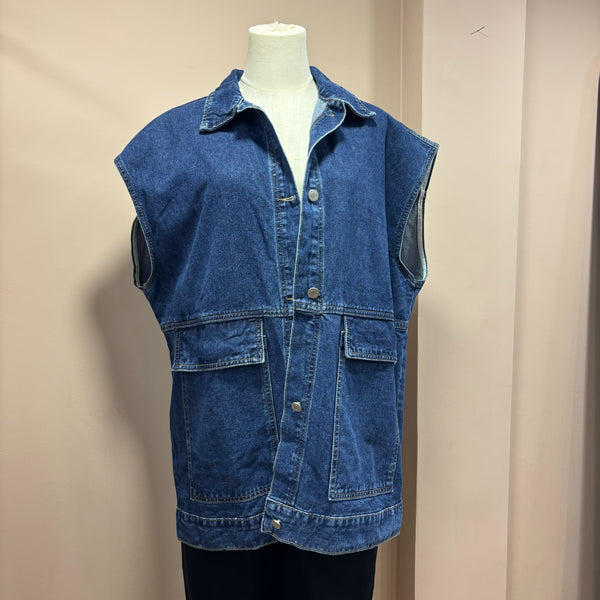 Veste sans manches en jean
